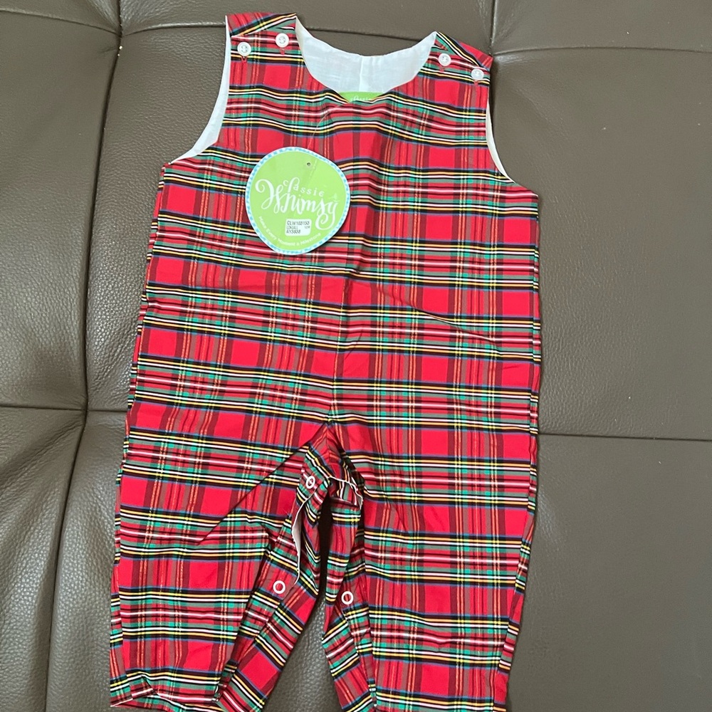 NWT Reed Plaid Boys Jumper 12M